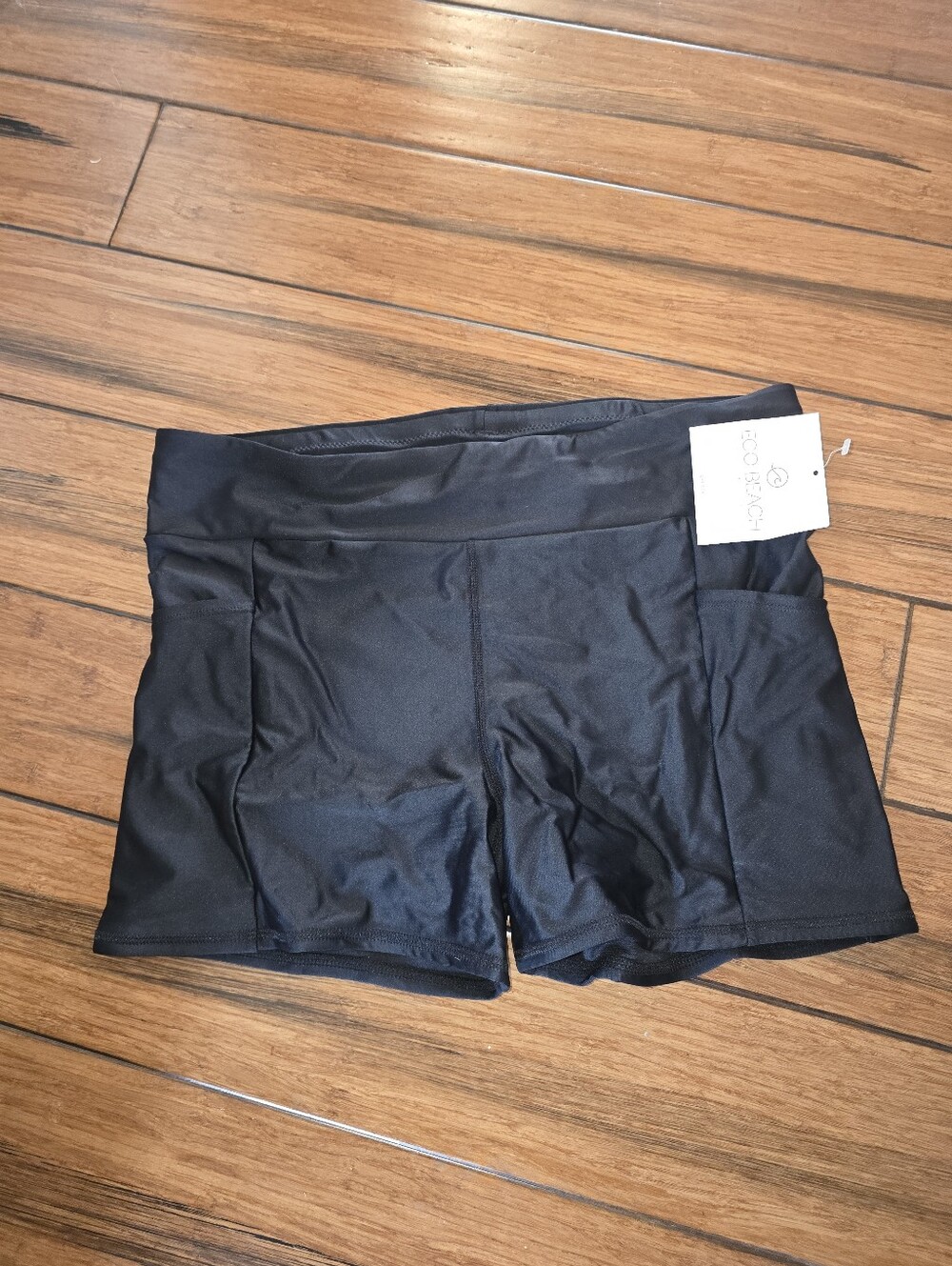 Women's Eco Beach Size Large Boy Cut Swim Shorts